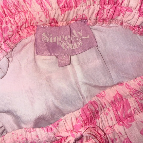 Pristine Sold Out Sincerely Ours Aria Pink Floral Skirt — Medium - Picture 8 of 11